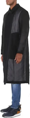 Burberry Black Colorblock Single-Breasted Long Coat Long Sleeve 45582081 Details for Burberry Black Colorblock Single-Breasted Long Coat Long Sleeve 45582081