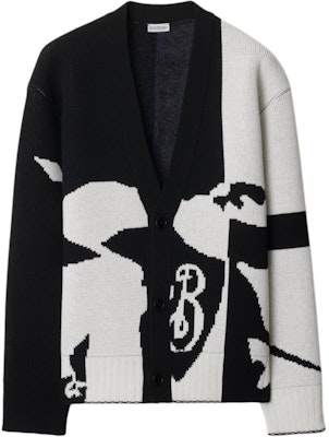 Burberry Black Colorblock V-Neck Button-Up Knit Cardigan. 80951951 Buy Burberry Black Colorblock V-Neck Button-Up Knit Cardigan. 80951951