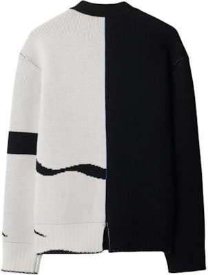 Burberry Black Colorblock V-Neck Button-Up Knit Cardigan. 80951951 Lookbook Burberry Black Colorblock V-Neck Button-Up Knit Cardigan. 80951951