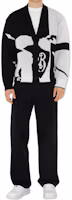 Shop Burberry Black Colorblock V-Neck Button-Up Knit Cardigan. 80951951
