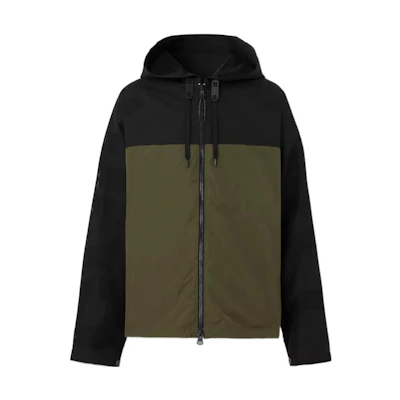 Burberry Black Colorblock Zip-Up Hoodie Jacket 80544471