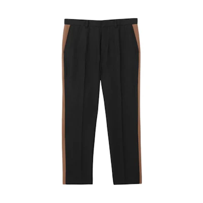 Burberry Black Contrast Side Cotton Blend Sweatpants 80485351