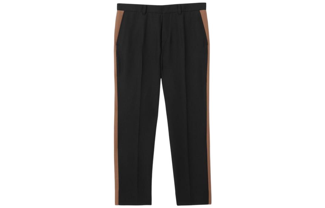 Order Burberry  Black Contrast Side Cotton Blend Sweatpants 80485351