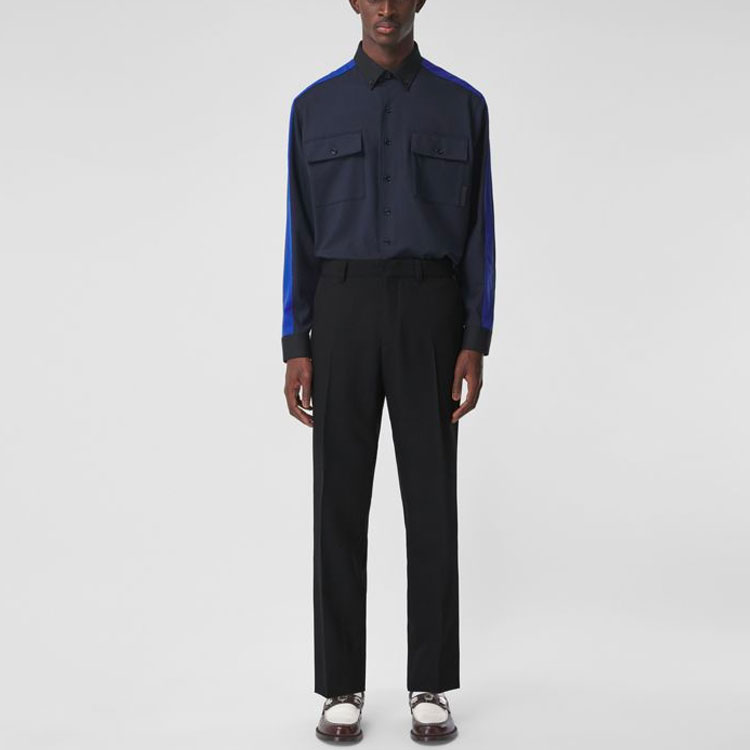 Lookbook Burberry  Black Contrast Side Cotton Blend Sweatpants 80485351