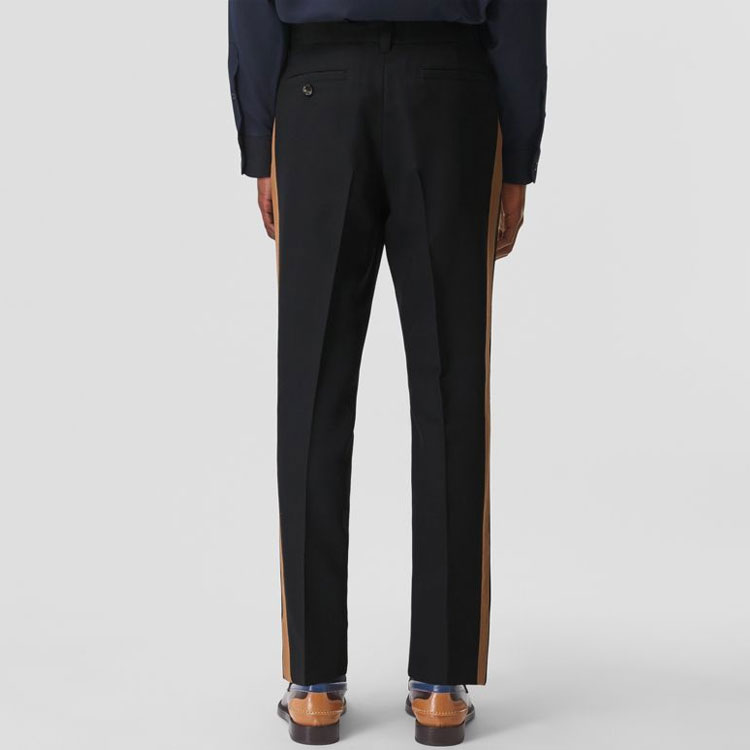 Purchase Burberry  Black Contrast Side Cotton Blend Sweatpants 80485351