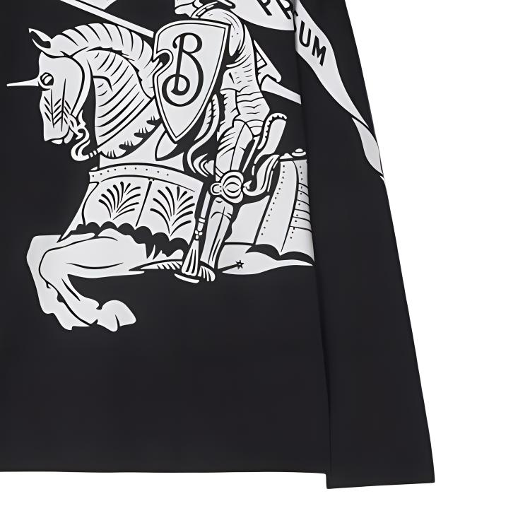 Sizing 버버리 블랙 코튼 크루넥 스웻셔츠 스트라이프 프린트 디자인. 80951571