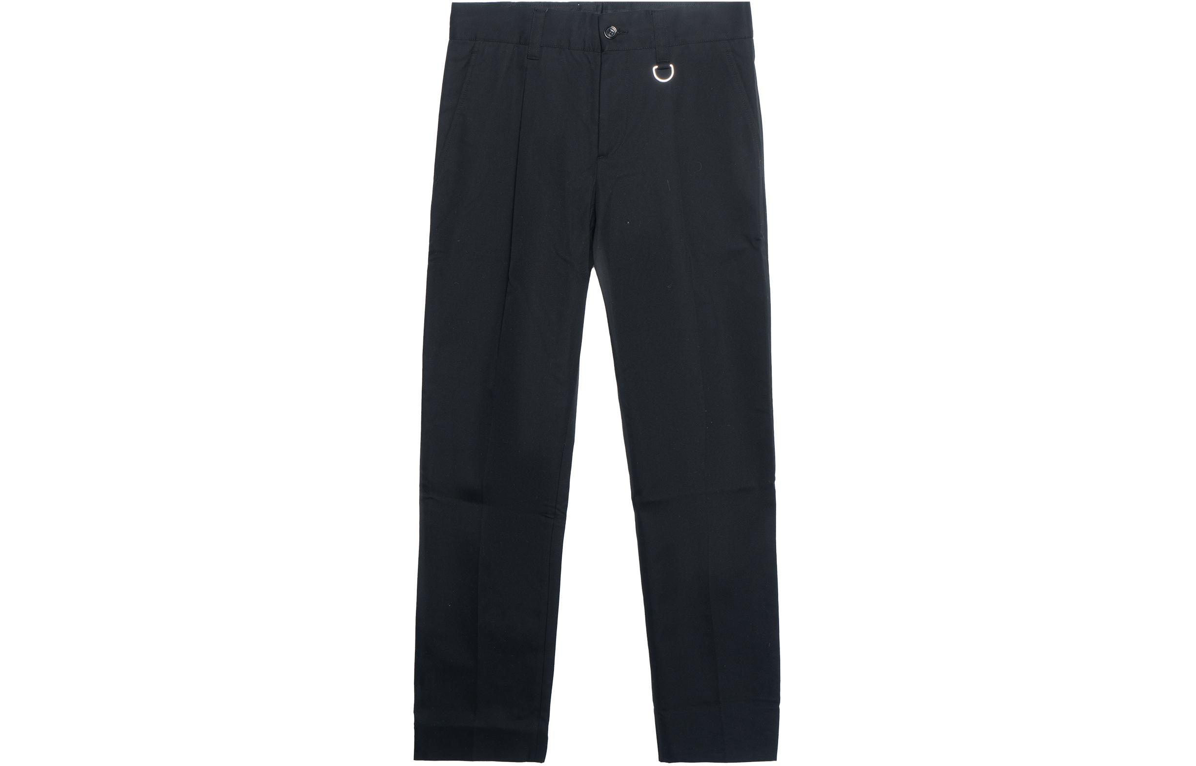 Burberry  Black Cotton Gabardine Tailored Casual Long Pants 80488781