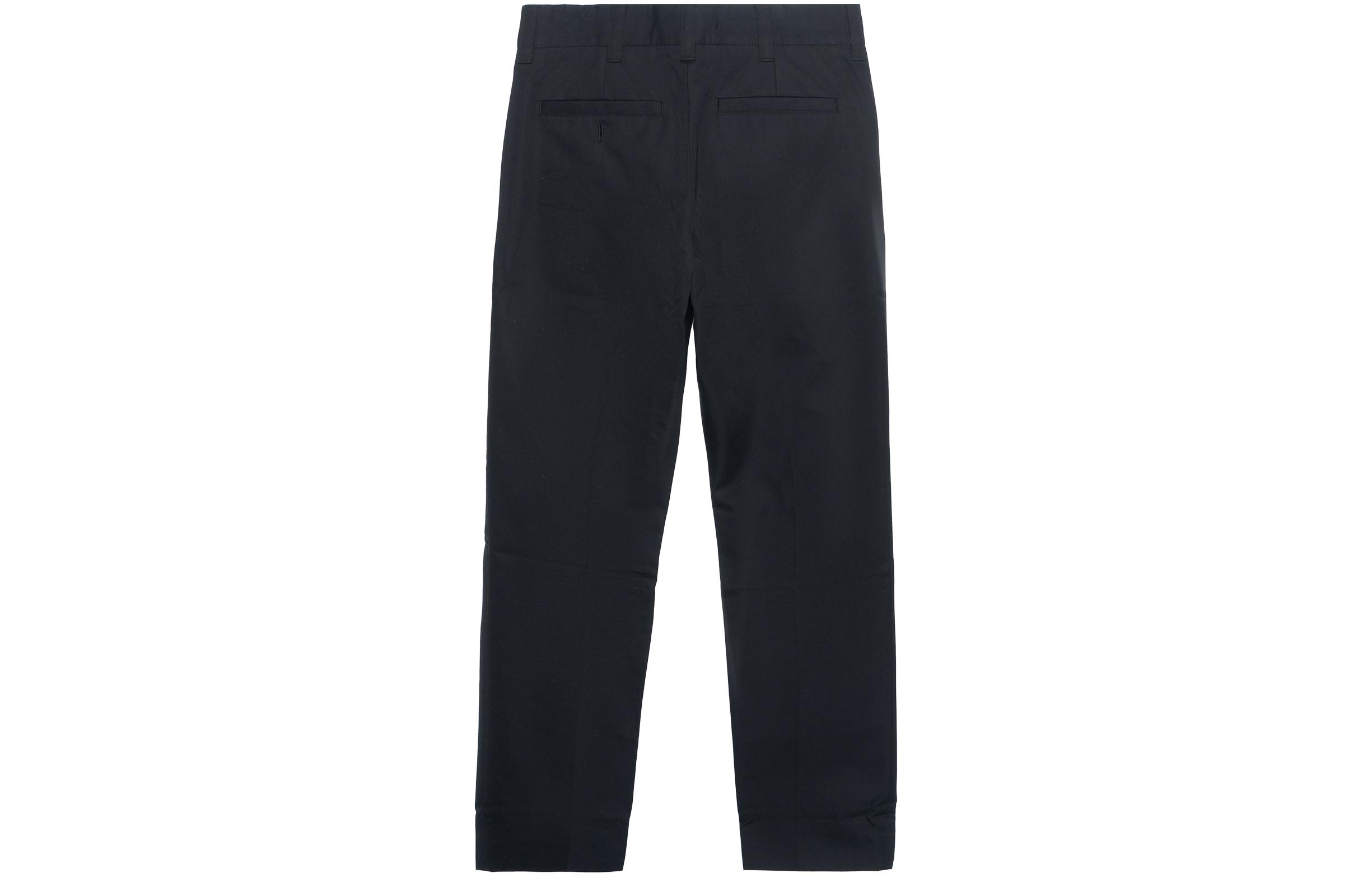 Lookbook 버버리 블랙 코튼 개버딘 테일러드 캐주얼 롱 팬츠 80488781