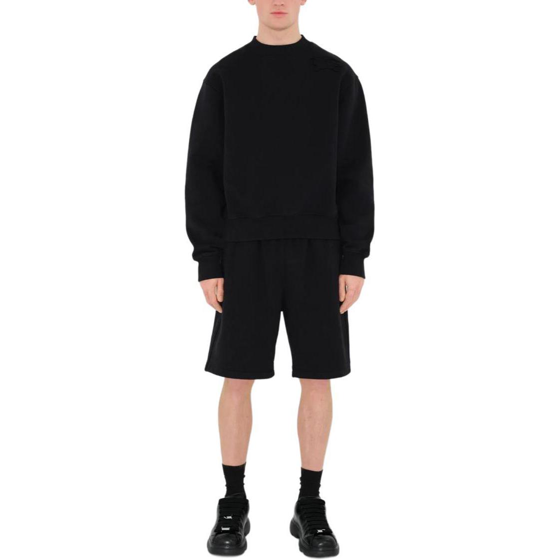 Shop Pantalones Cortos Negros Burberry de Algodón con Logo - Ajuste Casual a la Cintura. 80849591