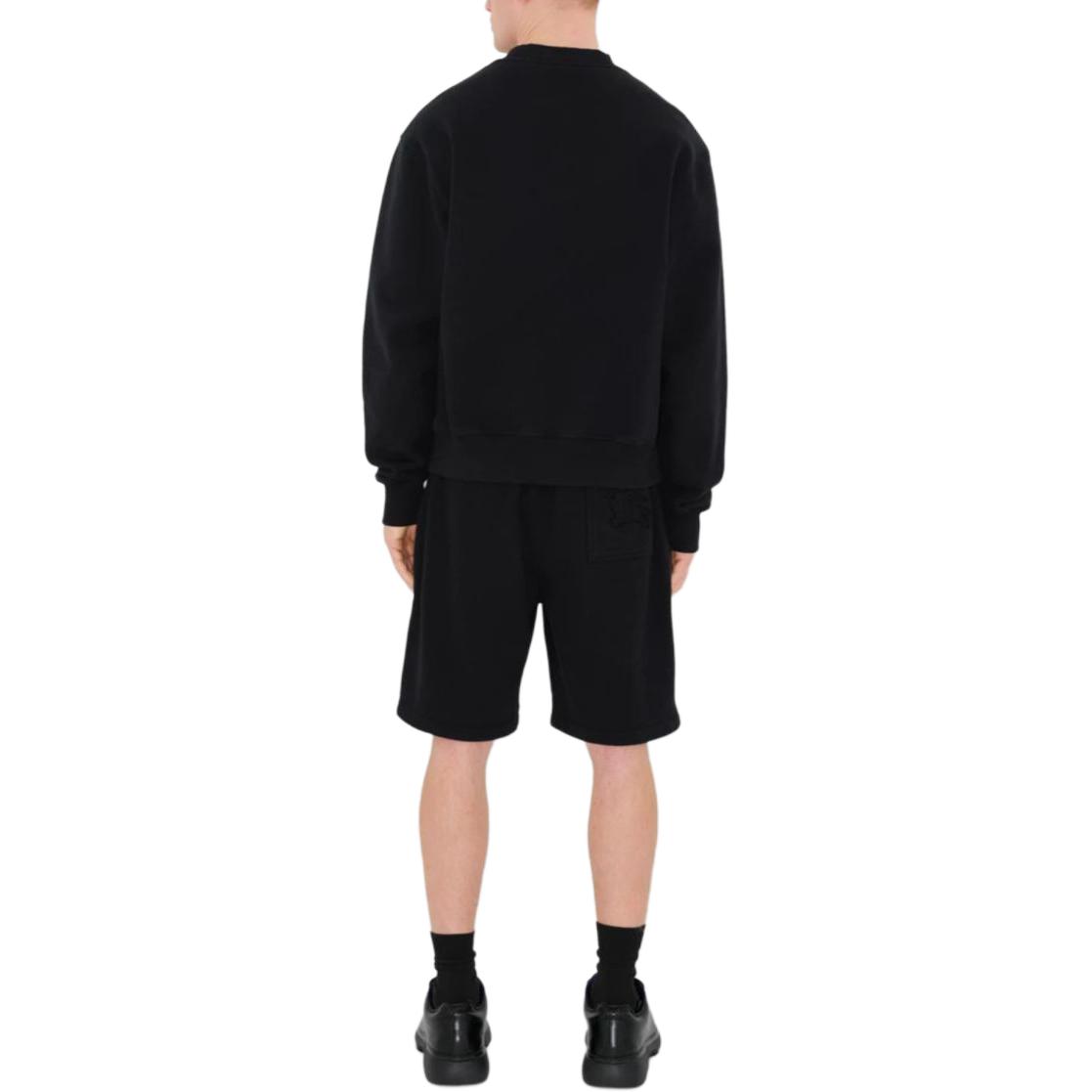 Purchase Pantalones Cortos Negros Burberry de Algodón con Logo - Ajuste Casual a la Cintura. 80849591