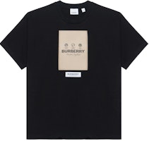 Burberry Black Crew Neck T-Shirt with Logo and Patch Details. 80570991 Burberry Black Crew Neck T-Shirt with Logo and Patch Details. 80570991