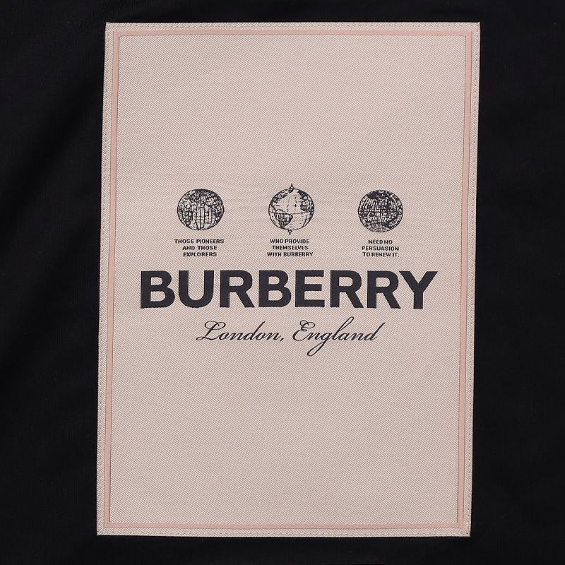 Purchase バーバリー ブラック クルーネック Tシャツ ロゴ＆パッチディテール付き. 80570991