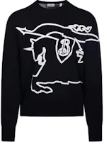 Burberry Black Crewneck Printed Slim Fit Long-Sleeve Sweater 80952941 Burberry Black Crewneck Printed Slim Fit Long-Sleeve Sweater 80952941