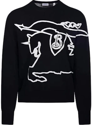 Burberry Black Crewneck Printed Slim Fit Long-Sleeve Sweater 80952941 Buy Burberry Black Crewneck Printed Slim Fit Long-Sleeve Sweater 80952941