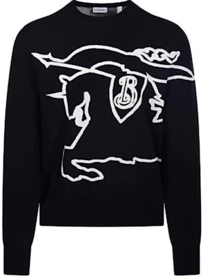 Burberry Black Crewneck Printed Slim Fit Long-Sleeve Sweater 80952941 Order Burberry Black Crewneck Printed Slim Fit Long-Sleeve Sweater 80952941