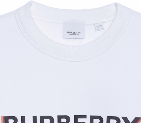 버버리 블랙 로고 프린트 크루넥 스웨트셔츠. 80529851 3