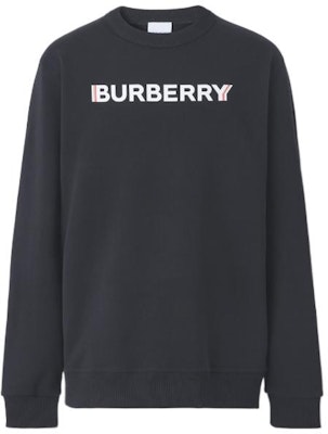 버버리 블랙 로고 프린트 크루넥 스웨트셔츠. 80529851 Order 버버리 블랙 로고 프린트 크루넥 스웨트셔츠. 80529851