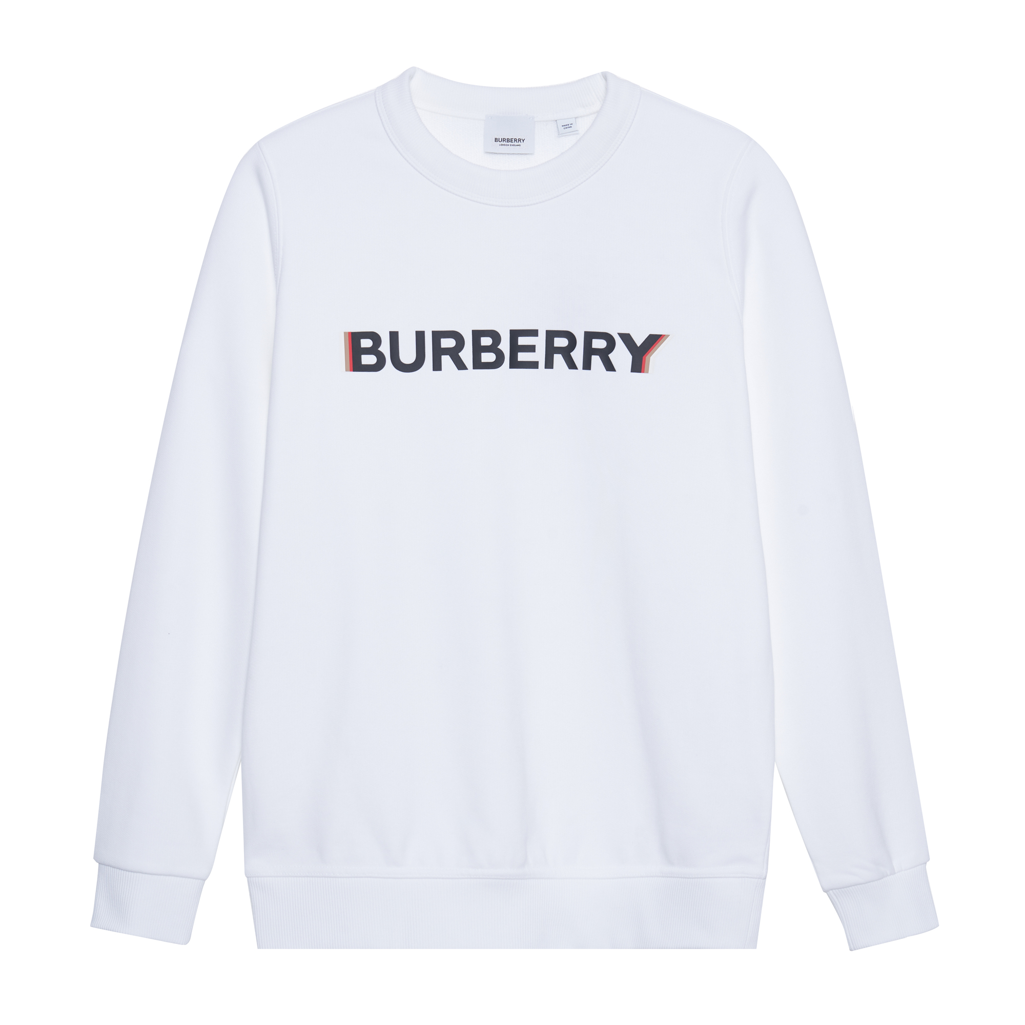 Purchase 버버리 블랙 로고 프린트 크루넥 스웨트셔츠. 80529851