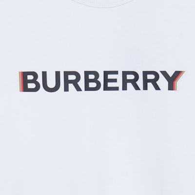 버버리 블랙 로고 프린트 크루넥 스웨트셔츠. 80529851 2