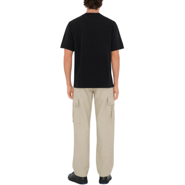 Purchase 博柏利黑色刺绣徽标圆领T恤。 80995481