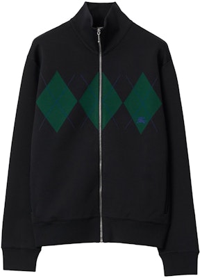 バーバリー ブラック ダイヤモンド柄 ハイネック ジップ カジュアルジャケット 80810451 Buy バーバリー ブラック ダイヤモンド柄 ハイネック ジップ カジュアルジャケット 80810451