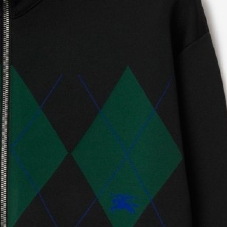 Shop バーバリー ブラック ダイヤモンド柄 ハイネック ジップ カジュアルジャケット 80810451