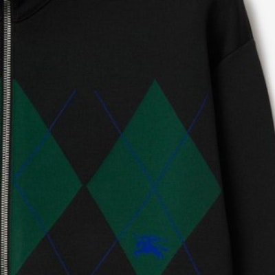 バーバリー ブラック ダイヤモンド柄 ハイネック ジップ カジュアルジャケット 80810451 Shop バーバリー ブラック ダイヤモンド柄 ハイネック ジップ カジュアルジャケット 80810451
