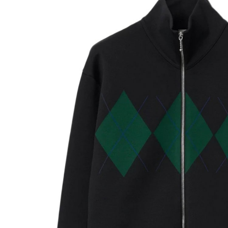 Purchase バーバリー ブラック ダイヤモンド柄 ハイネック ジップ カジュアルジャケット 80810451