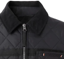 Details for Burberry Jaket Zip Hitam Berlian Quilted dengan Poket Dada. 80616651