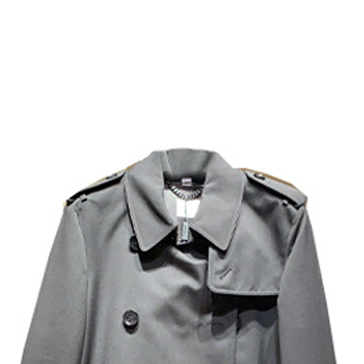 Burberry  Black Double-Breasted Trench Coat with Solid Color Design. 80559761 圖 4