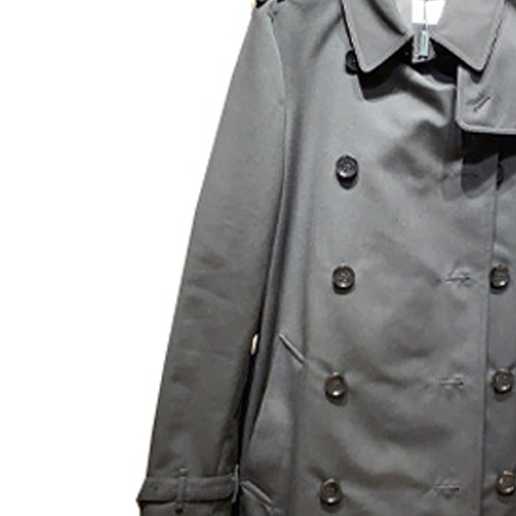 Burberry  Black Double-Breasted Trench Coat with Solid Color Design. 80559761 圖 5
