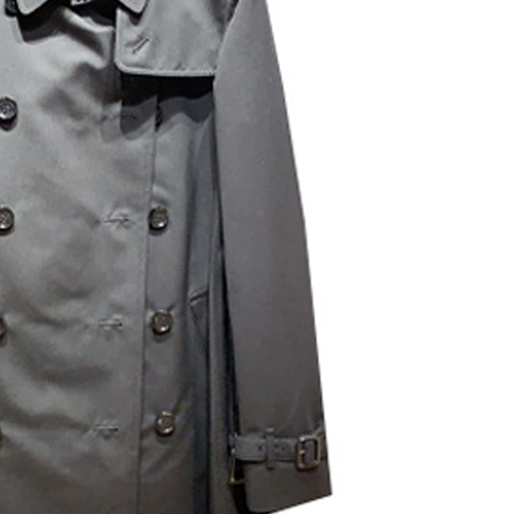 Burberry  Black Double-Breasted Trench Coat with Solid Color Design. 80559761 圖 6