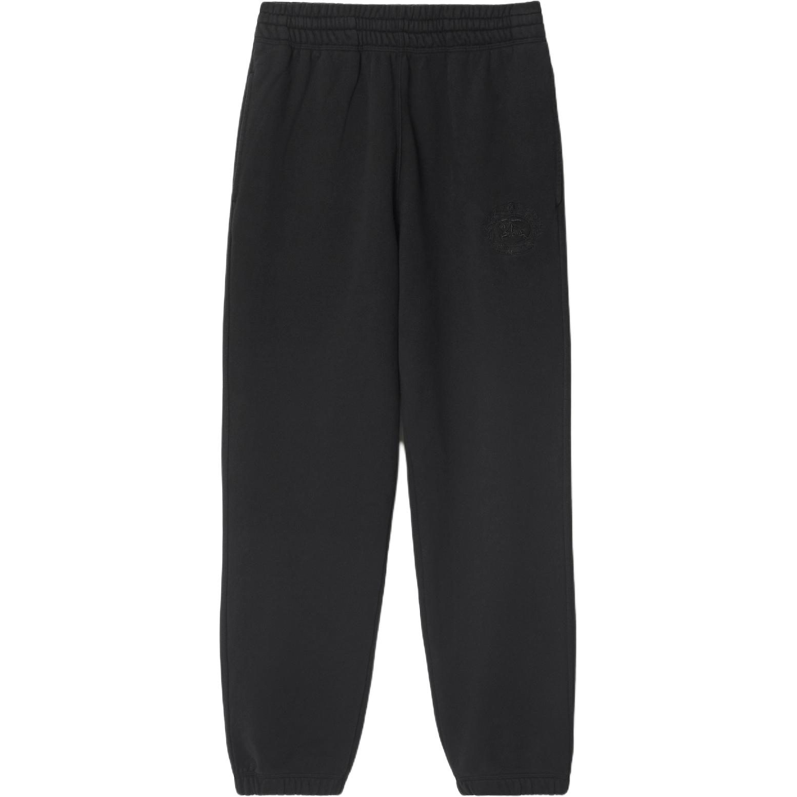 Burberry  Black Elastic High-Waist Loose-Fit Casual Pants 80945661