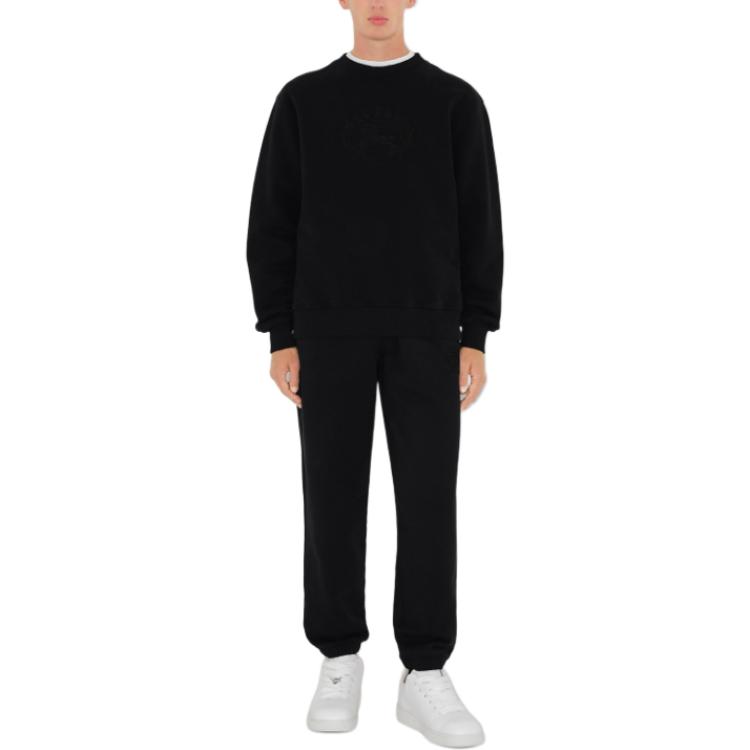 Lookbook Burberry Celana Santai High-Waist Loose-Fit Warna Hitam Elastis 80945661