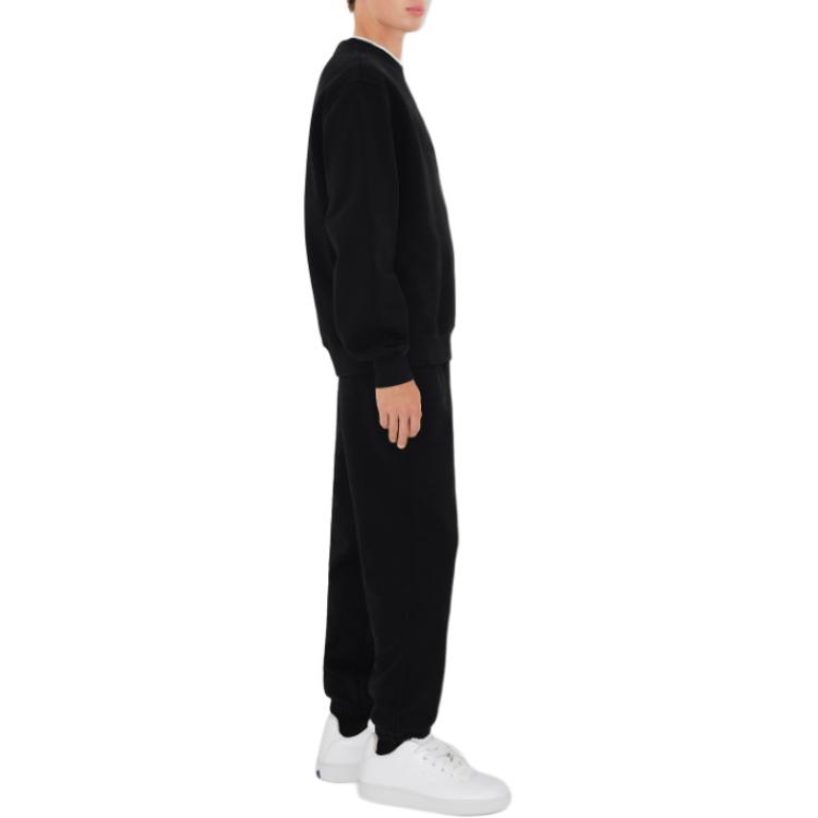 Purchase Burberry Celana Santai High-Waist Loose-Fit Warna Hitam Elastis 80945661