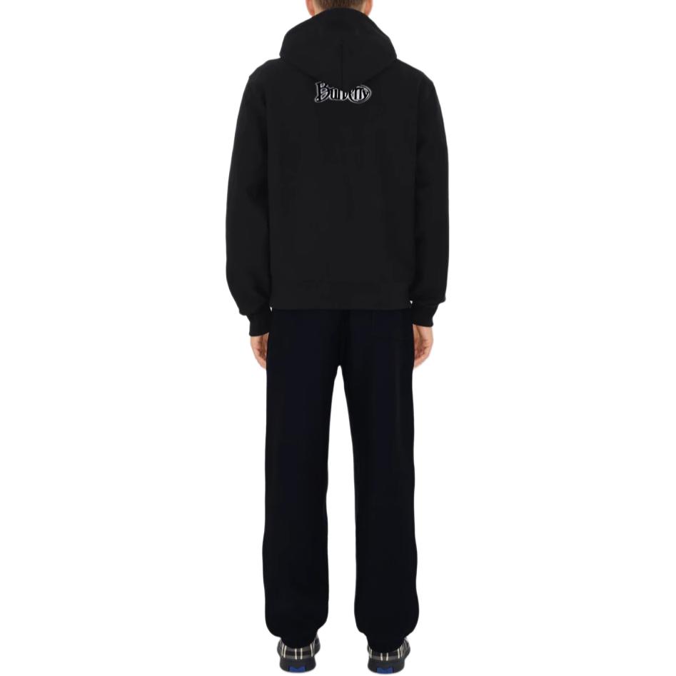 Shop Burberry Celana Jogger Hitam Elastis dengan Print Logo. 80975361