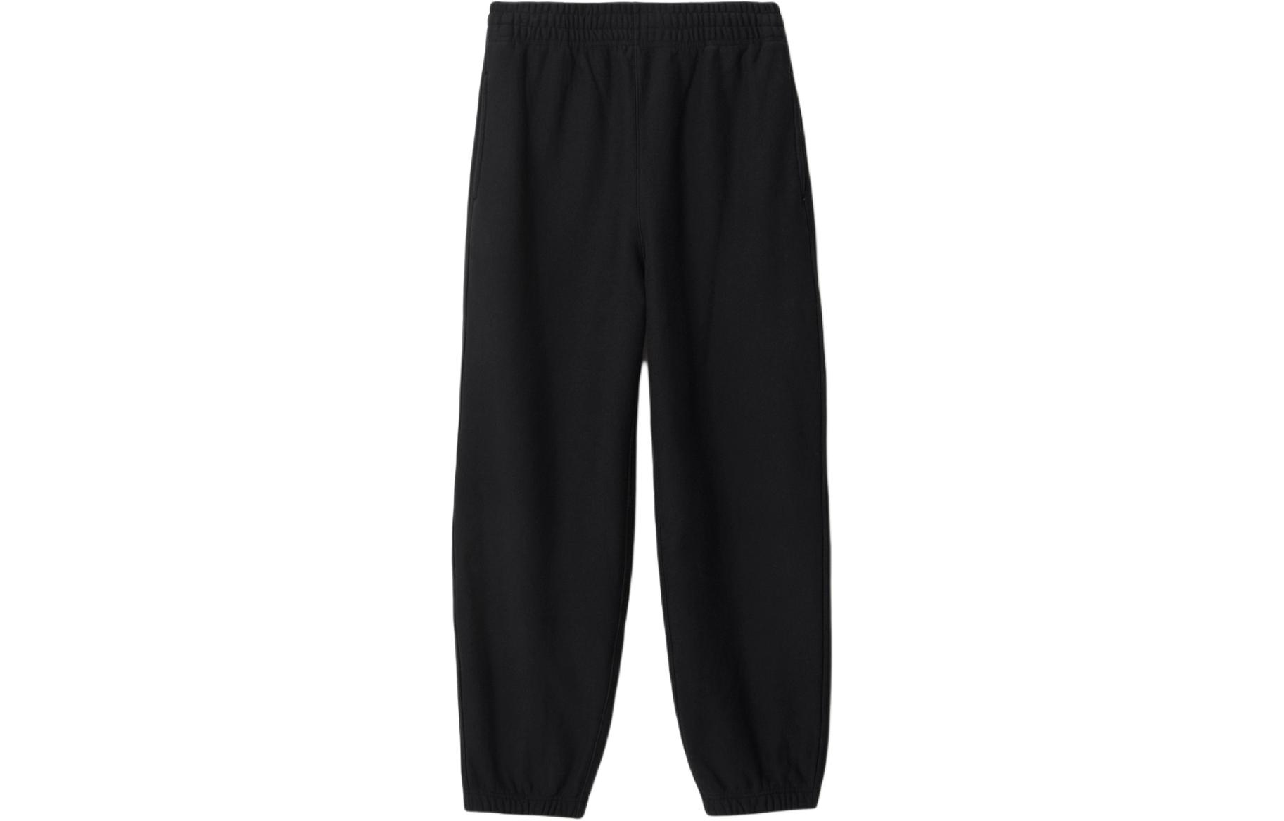 Burberry  Black Elastic Waist Knit Jogger Pants Relaxed Fit. 80854051