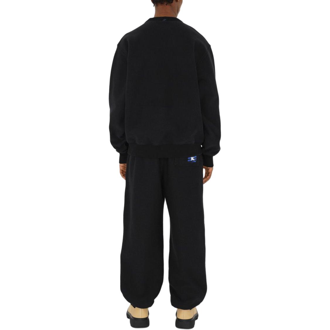 Purchase Burberry Pantalones Jogger Negros de Punto Cintura Elástica Corte Relajado. 80854051