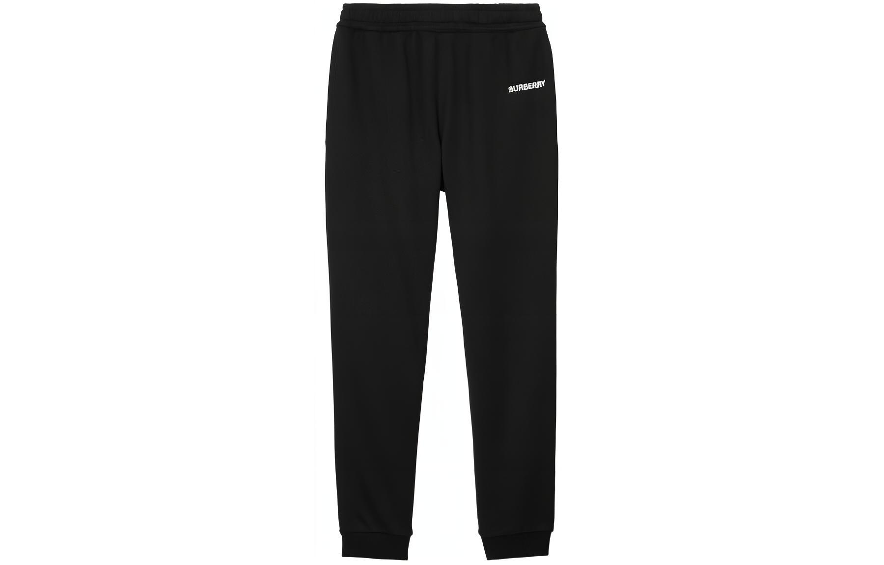 Burberry  Black Elastic Waist Logo Jogger Pants. 80831511