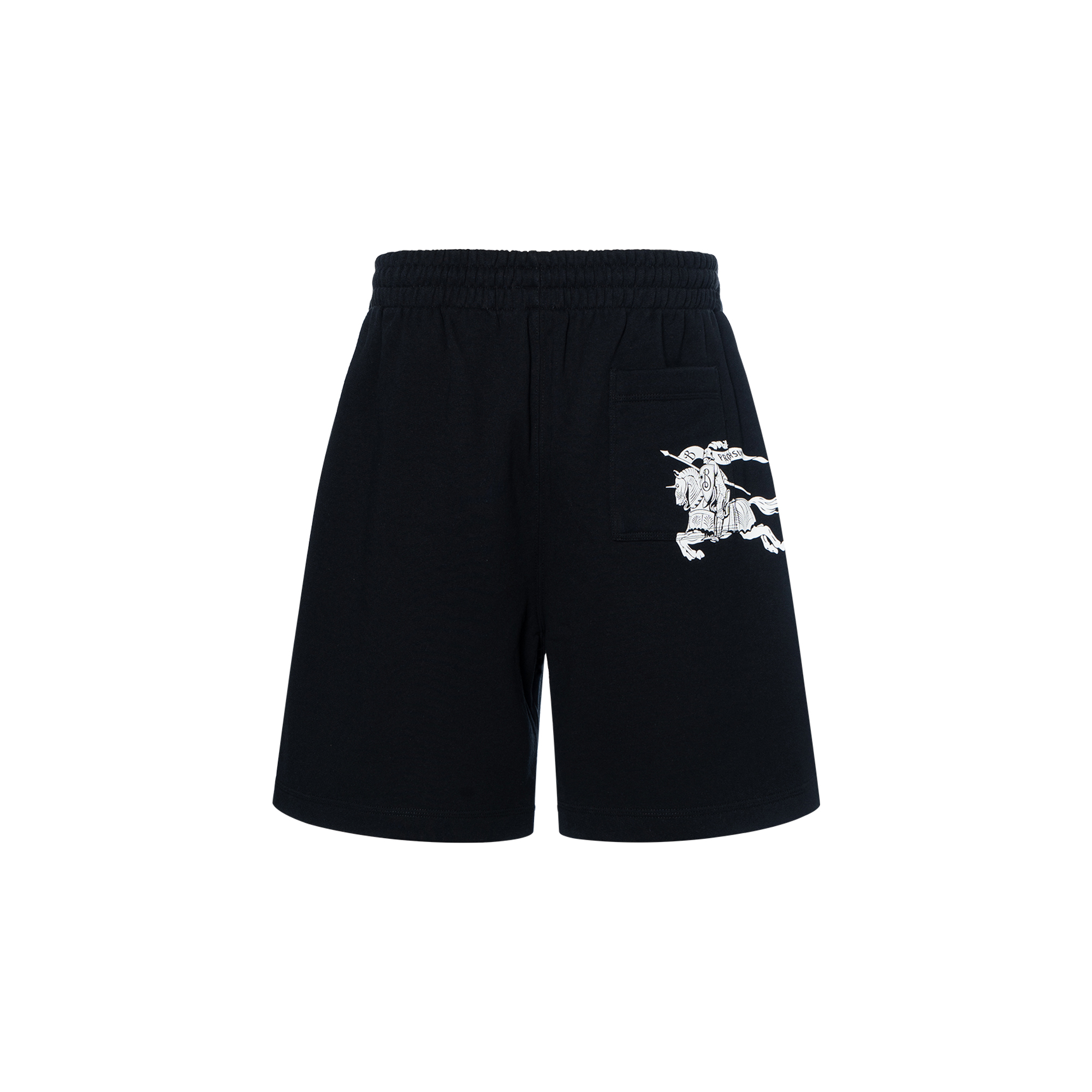 Burberry  Black Elastic Waist Straight-Fit Casual Shorts. 80959251