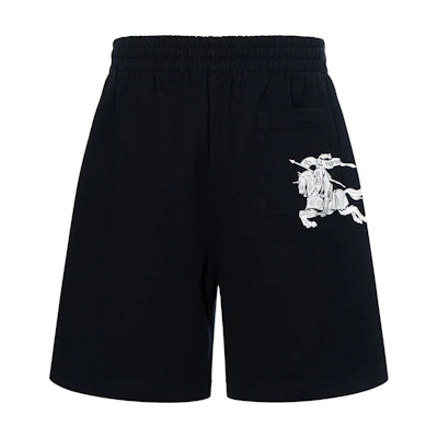 Burberry Black Elastic Waist Straight-Fit Casual Shorts. 80959251