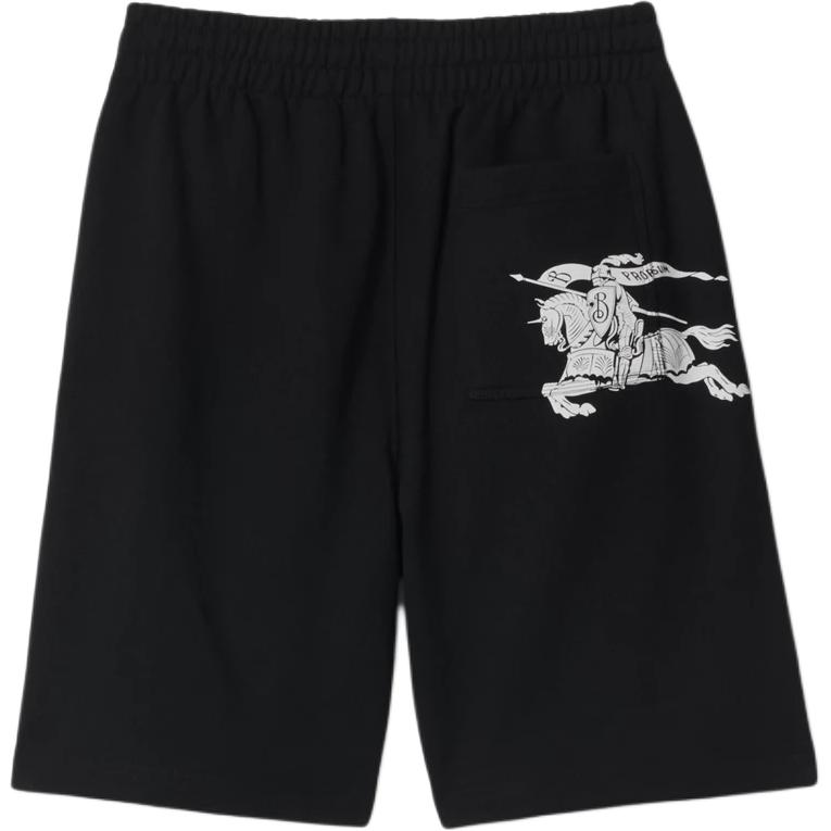 Lookbook 버버리 블랙 밴딩 웨이스트 스트레이트 핏 캐주얼 반바지. 80959251