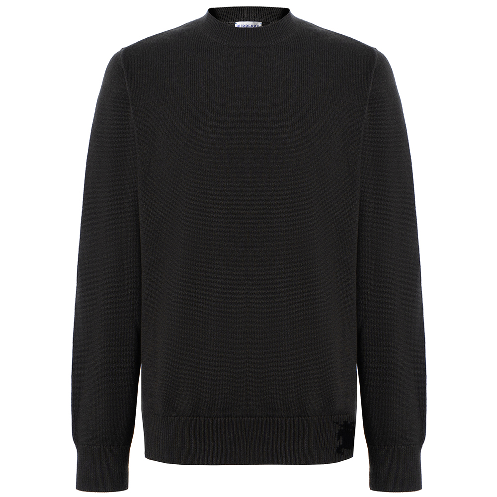 Burberry  Black Embroidered Crewneck Cashmere Sweater. 80811311