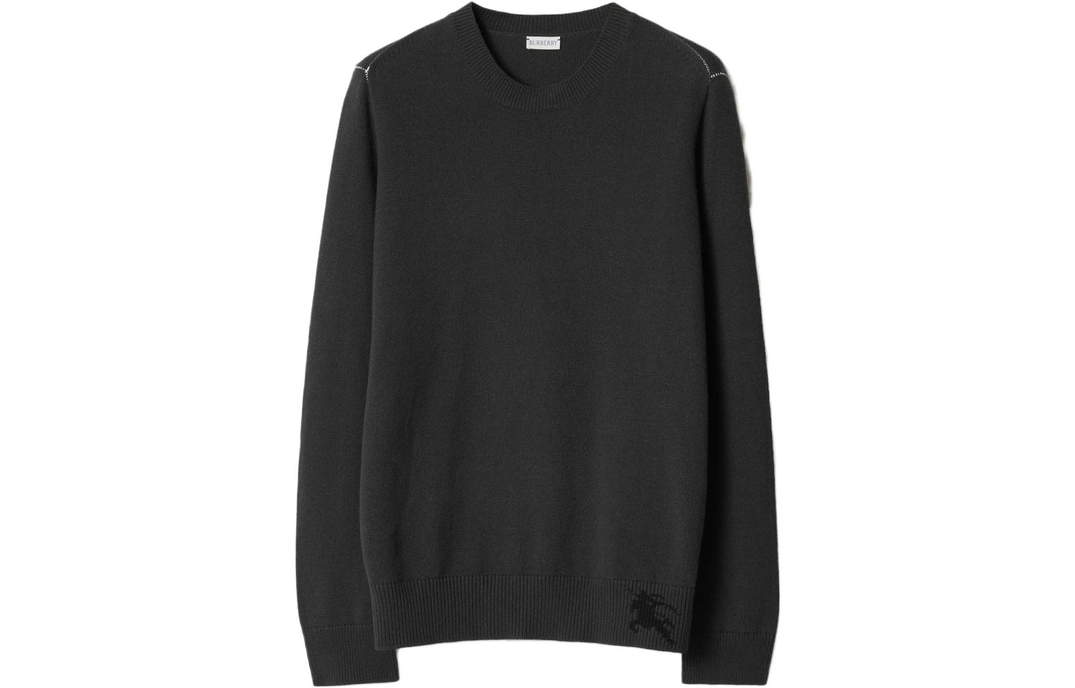Burberry  Black Embroidered Crewneck Cashmere Sweater. 80811311 圖 2