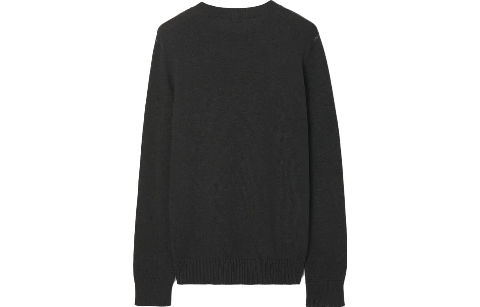 Burberry  Black Embroidered Crewneck Cashmere Sweater. 80811311 圖 3