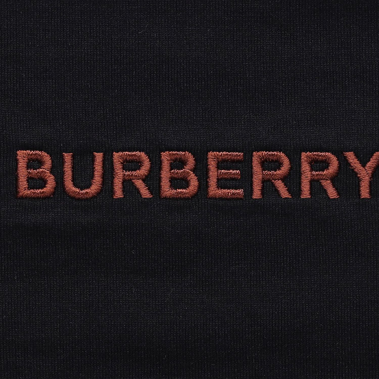 Burberry  Black Embroidered Logo Crewneck Loose Fit T-Shirt. 80575481 圖 6