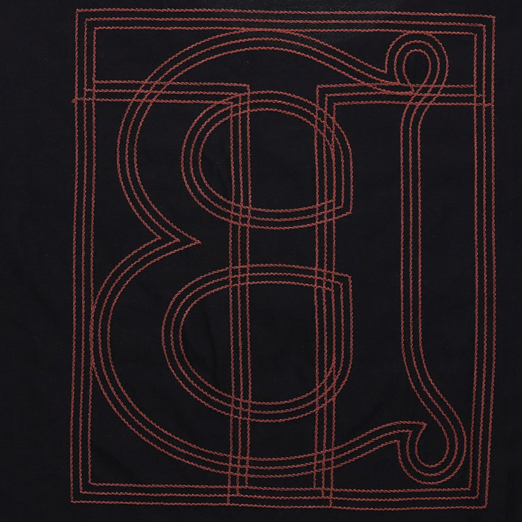 Burberry  Black Embroidered Logo Crewneck Loose Fit T-Shirt. 80575481 圖 7