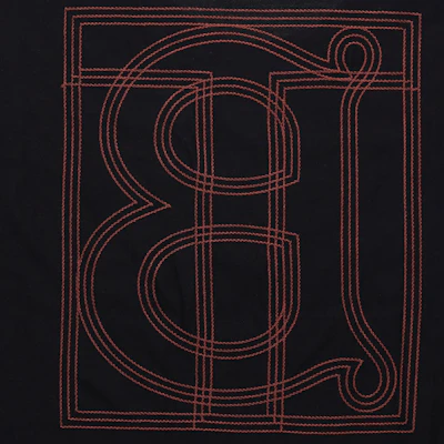 バーバリー ブラック 刺繍ロゴ クルーネック ルーズフィット Tシャツ 80575481 Sizing バーバリー ブラック 刺繍ロゴ クルーネック ルーズフィット Tシャツ 80575481