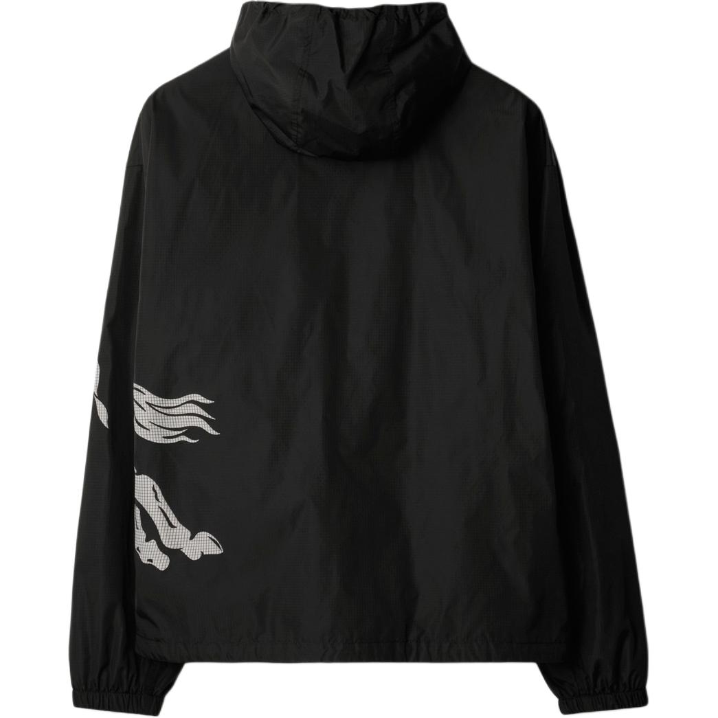 Lookbook Burberry  Black Equestrian Knight Logo Zip Loose Fit Hoodie Jacket 80960391