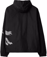 Lookbook Burberry Hitam Equestrian Knight Logo Zip Hoodie Jaket Loose Fit 80960391